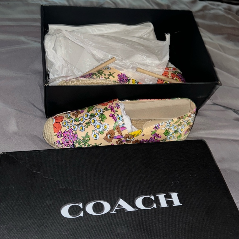 flowery shoes.
